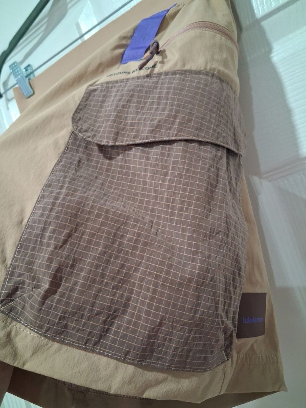 Lululemon Shorts Womens 4 Tan Detours Welcome Utility Cargo Outdoor Hiking Nylon - Picture 4 of 12